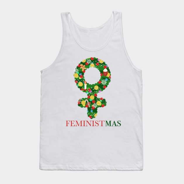 Merry FEMINISTMAS Tank Top by rachaelthegreat